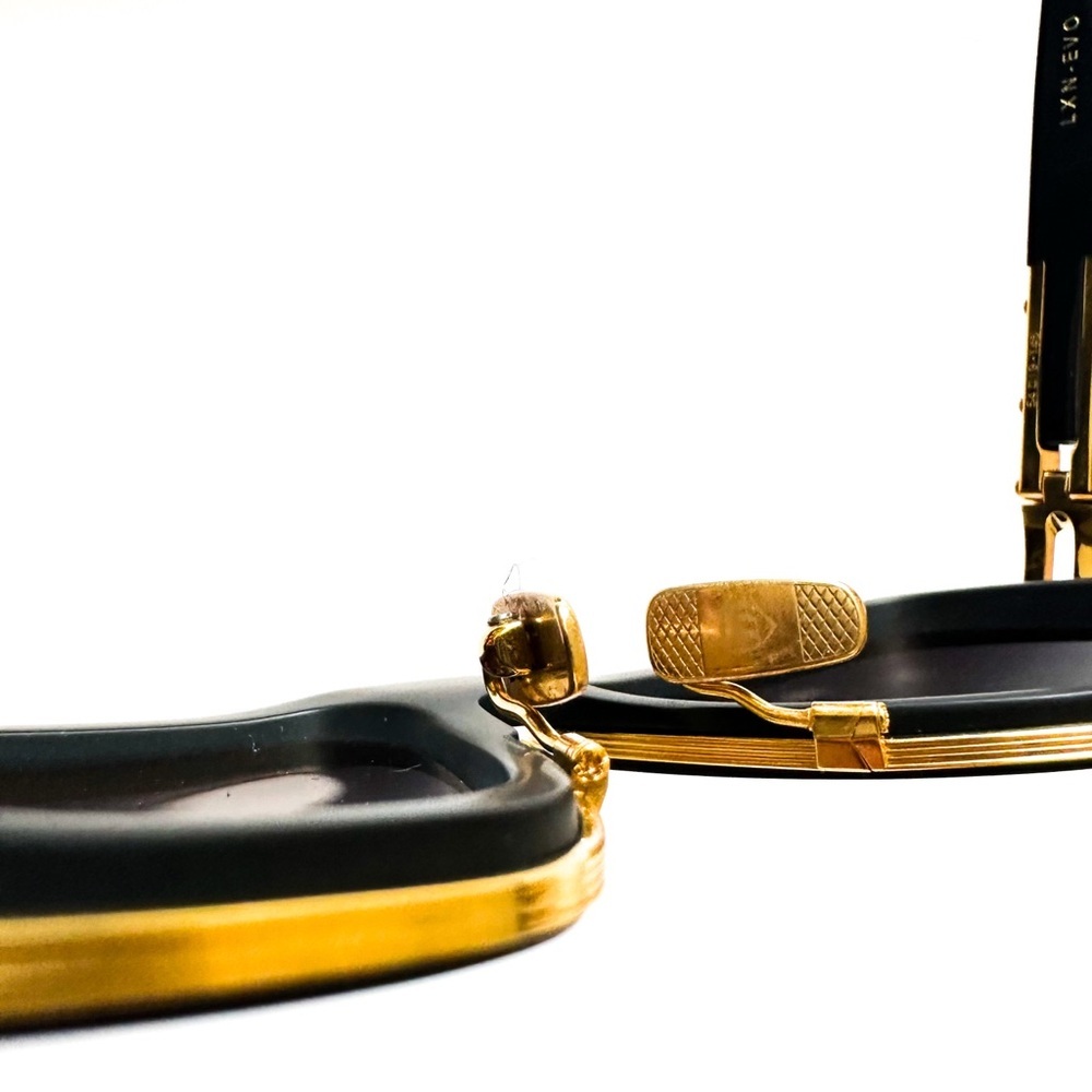 Dita LXN-EVO Luxury Eyewear Matte Black Yellow Gold Navigator Men's Sunglasses - Picture 8 of 15